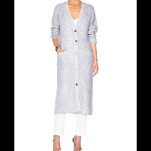 Derek Lam 10 Crosby wool mohair long sweater coat